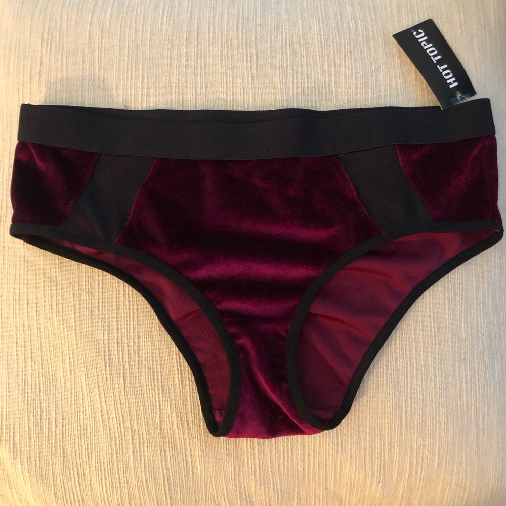 Hot Topic Red Velvet High-Waisted Underwear